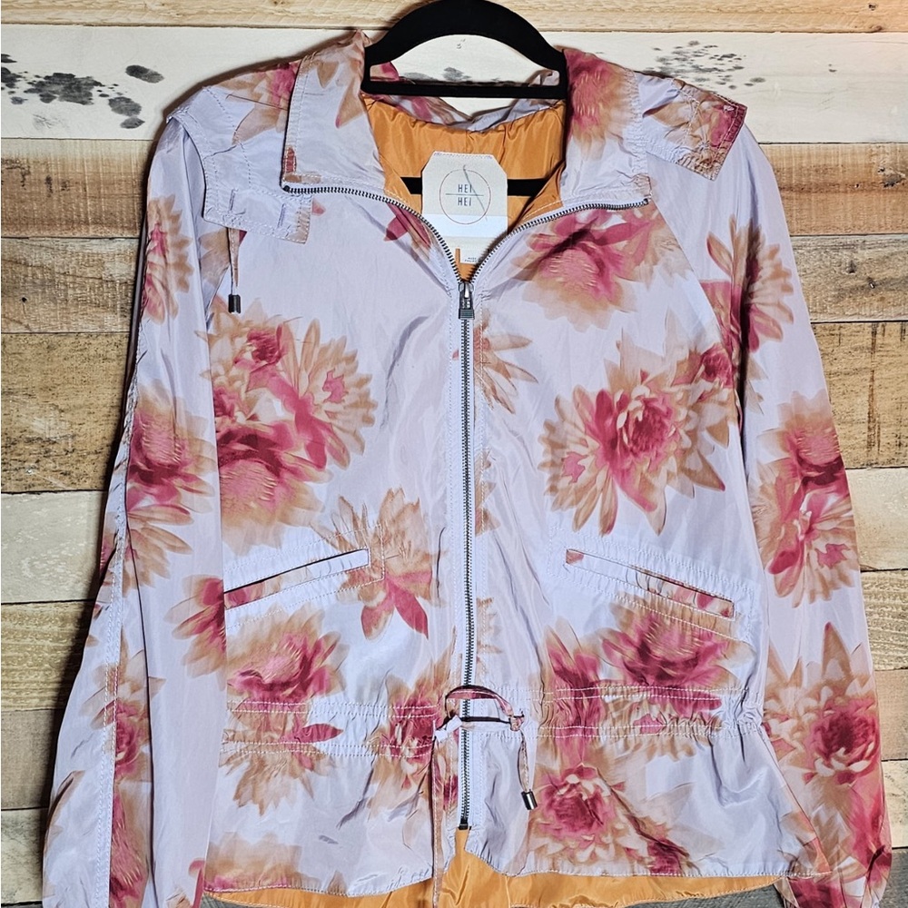 Anthropologie HEI Floral Windbreaker Size S
